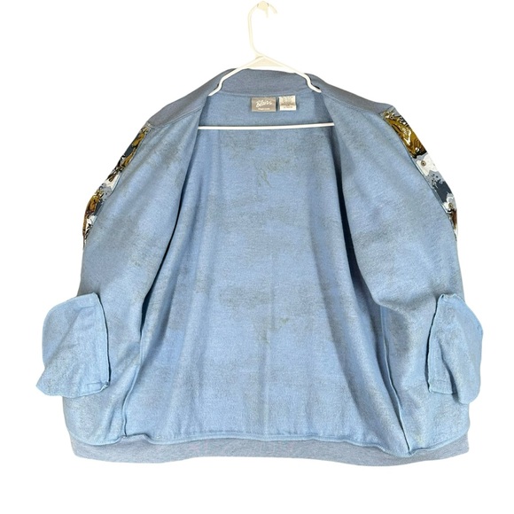 Blair Women’s L Large Horse AOP Jacket Equestrian Vintage 1990s Snap Western - Picture 12 of 14